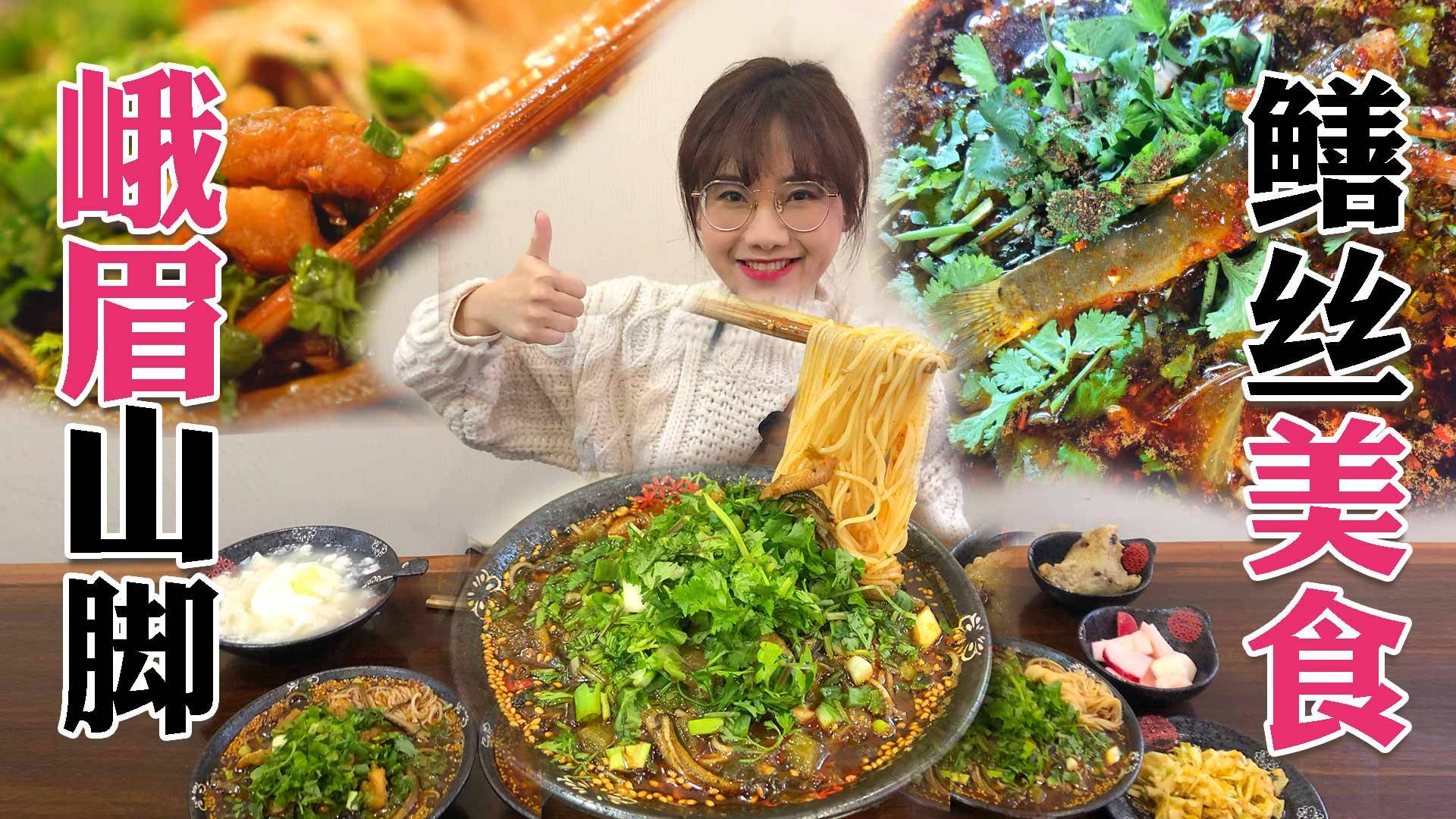 峨眉密食2·这里的鳝鱼米线、熟丝鳝鱼太下饭!乐山油炸串串味儿太足了